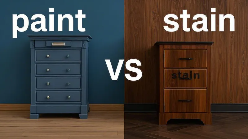 paint furniture vs stain furniture